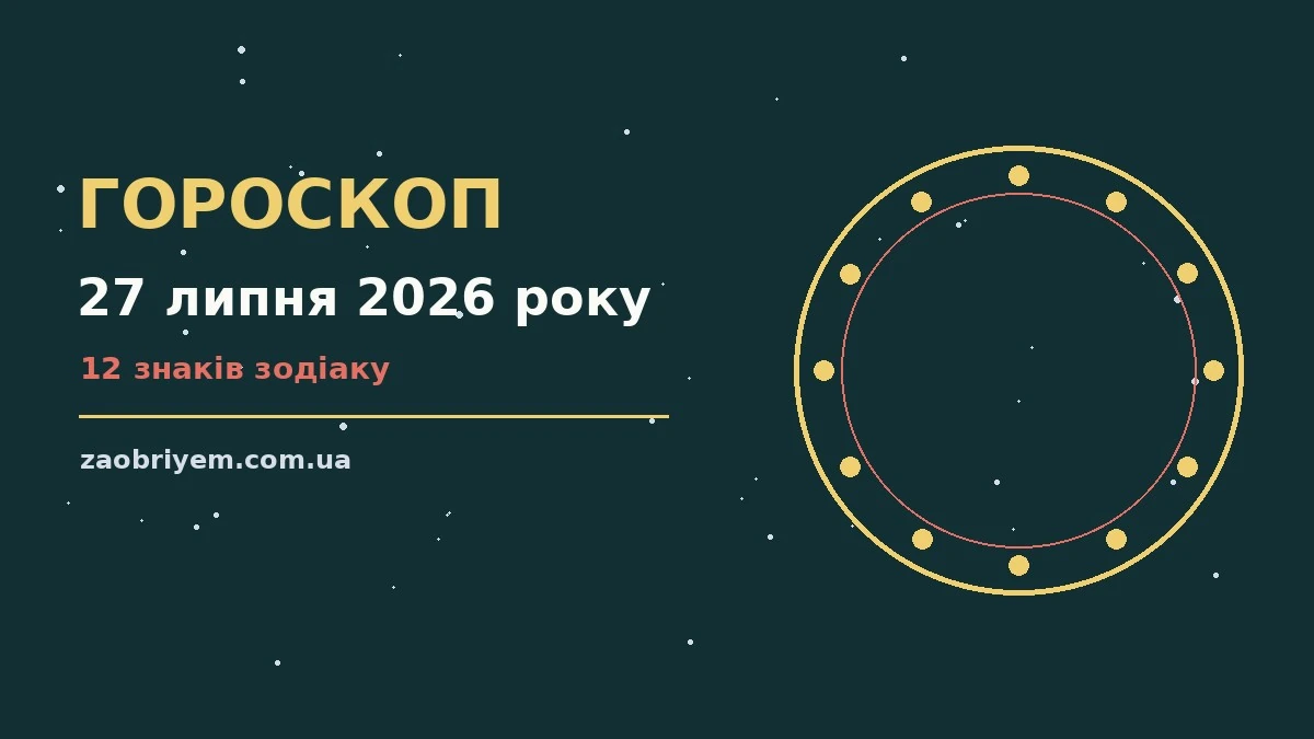 Зодіакальний календар на 27 липня 2026 року з акцентом на кар'єру, фінанси та переговори