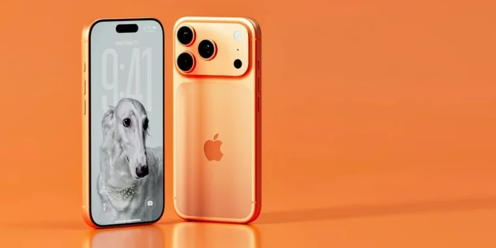 Логотип Apple на тлі підготовки до осінньої презентації 9 вересня