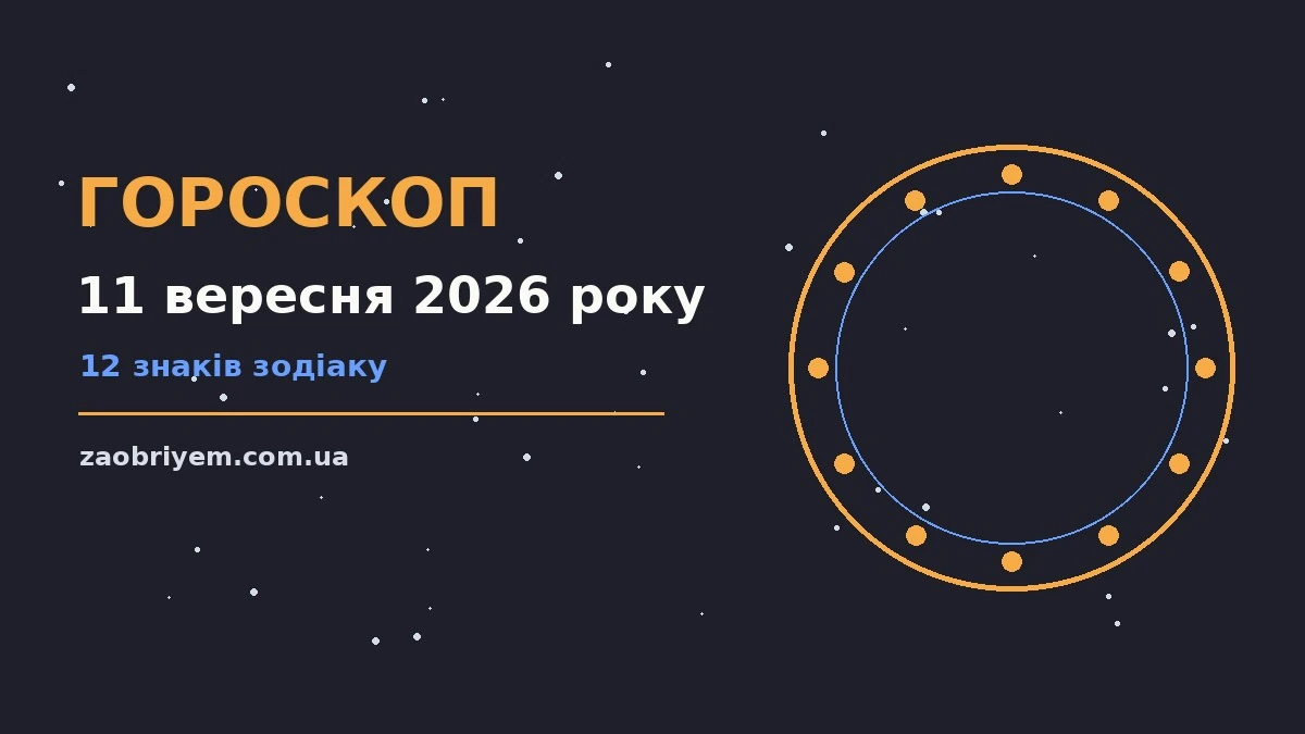 Гороскоп на 11 вересня 2026 року: перспективи для 12 знаків для планів і важливих справ