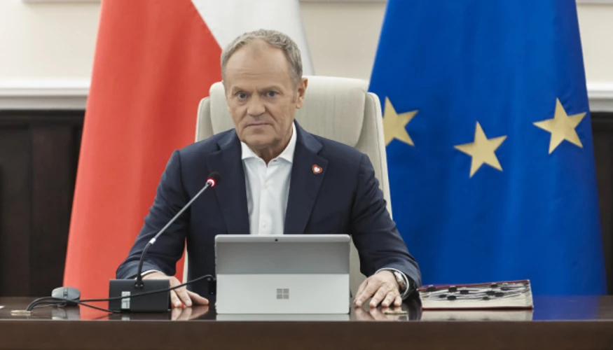 Дональд Туск під час пресконференції у Братиславі