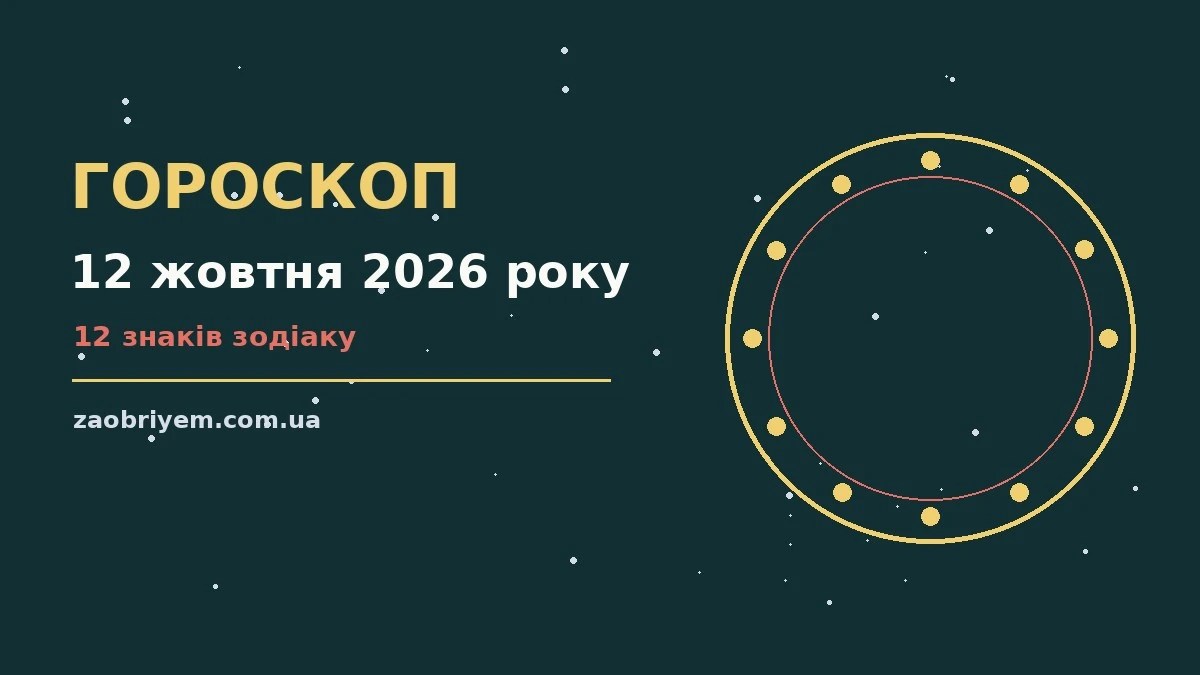 Гороскоп на 12 жовтня 2026 року: перспективи для 12 знаків для планів і важливих справ